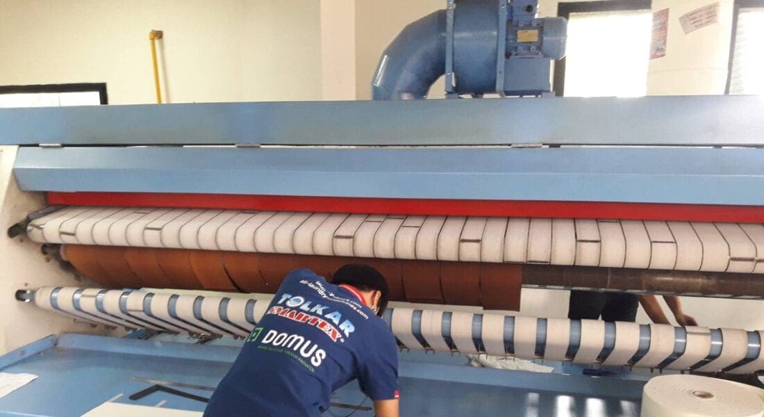 งานติดตั้งสายพานรีดผ้า NICHOLINE สำหรับเครื่องรีดผ้า IMAGE - 35