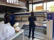 งานติดตั้งสายพานรีดผ้า NICHOLINE สำหรับเครื่องรีดผ้า