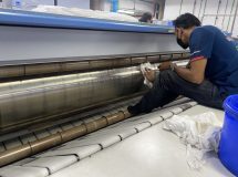 งานติดตั้งสายพานรีดผ้า NICHOLINE สำหรับเครื่องรีดผ้า ELECTROLUX - 3