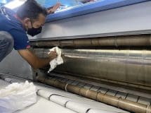 งานติดตั้งสายพานรีดผ้า NICHOLINE สำหรับเครื่องรีดผ้า ELECTROLUX - 5