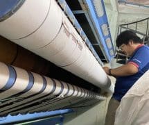 งานติดตั้งสายพานป้อนผ้าโพลีเอสเตอร์ NICHOLINE สำหรับเครื่องรีดผ้า IMAGE - 9