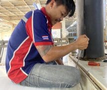 งานติดตั้ง ผ้าสักหลาดหุ้มลูกกลิ้ง NICHOLINE สำหรับเครื่องรีดผ้าแบบกระทะ - 48