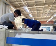 งานติดตั้ง ผ้าสักหลาดหุ้มลูกกลิ้ง NICHOLINE สำหรับเครื่องรีดผ้าแบบกระทะ - 49