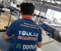 งานติดตั้งผ้าสักหลาดหุ้มลูกกลิ้ง NICHOLINE สำหรับเครื่องรีดผ้าแบบกระทะ IMAGE - 34