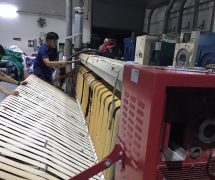 งานติดตั้งสายพานรีดผ้า NICHOLINE และเทปพันลูกกลิ้ง VERTEX สำหรับเครื่องรีดผ้า TOLKAR - 3