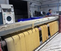 งานติดตั้งสายพานรีดผ้า NICHOLINE และเทปพันลูกกลิ้ง VERTEX สำหรับเครื่องรีดผ้า TOLKAR - 6