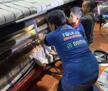 งานติดตั้งสายพานรีดผ้า NICHOLINE และเทปพันลูกกลิ้ง VERTEX สำหรับเครื่องรีดผ้า TOLKAR - 8