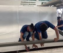 งานติดตั้ง ผ้าสักหลาดหุ้มลูกกลิ้ง VERTEX สำหรับเครื่องรีดผ้าแบบกระทะ IMAGE - 10