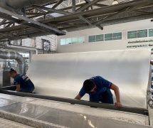 งานติดตั้ง ผ้าสักหลาดหุ้มลูกกลิ้ง VERTEX สำหรับเครื่องรีดผ้าแบบกระทะ IMAGE - 12