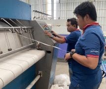 งานติดตั้ง ผ้าสักหลาดหุ้มลูกกลิ้ง VERTEX สำหรับเครื่องรีดผ้าแบบกระทะ IMAGE - 29