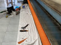 งานติดตั้งเทปพันลูกกลิ้ง VERTEX สำหรับเครื่องรีดผ้าแบบสายพาน - 10