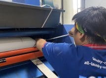 งานติดตั้งสายพานป้อนผ้า ผ้าสักหลาดหุ้มลูกกลิ้ง VERTEX เครื่องรีดผ้า CHICAGO - 66022301 - 5