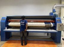 งานติดตั้งสายพานป้อนผ้า ผ้าสักหลาดหุ้มลูกกลิ้ง VERTEX เครื่องรีดผ้า CHICAGO - 66022301 - 8