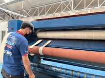 งานติดตั้งสายพานป้อนผ้าคอตตอน และ สายพานรีดผ้า NICHOLINE สำหรับเครื่องรีดผ้า CHICAGO - 4