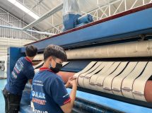 งานติดตั้งสายพานป้อนผ้าคอตตอน และ สายพานรีดผ้า NICHOLINE สำหรับเครื่องรีดผ้า CHICAGO - 7