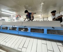 67052201 - งานติดตั้ง ผ้าสักหลาดหุ้มลูกกลิ้ง NICHOLINE เครื่องรีดผ้าแบบกระทะ BMM WESTON - 1