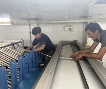 67052201 - งานติดตั้ง ผ้าสักหลาดหุ้มลูกกลิ้ง NICHOLINE เครื่องรีดผ้าแบบกระทะ BMM WESTON - 14