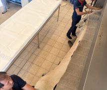 69040801 - งานติดตั้ง ผ้าสักหลาดหุ้มลูกกลิ้ง NICHOLINE เครื่องรีดผ้าแบบกระทะ IMAGE - 5