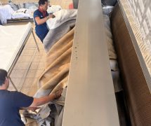 69040801 - งานติดตั้ง ผ้าสักหลาดหุ้มลูกกลิ้ง NICHOLINE เครื่องรีดผ้าแบบกระทะ IMAGE - 6